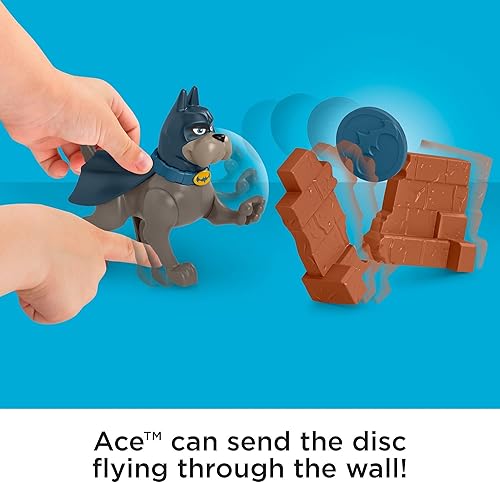 Miniatura 4 de Fisher-Price DC League of Super-Pets - Juego de juguetes preescolares de superhéroes y acción para mascotas, Batman Superman Krypto y Ace para niños