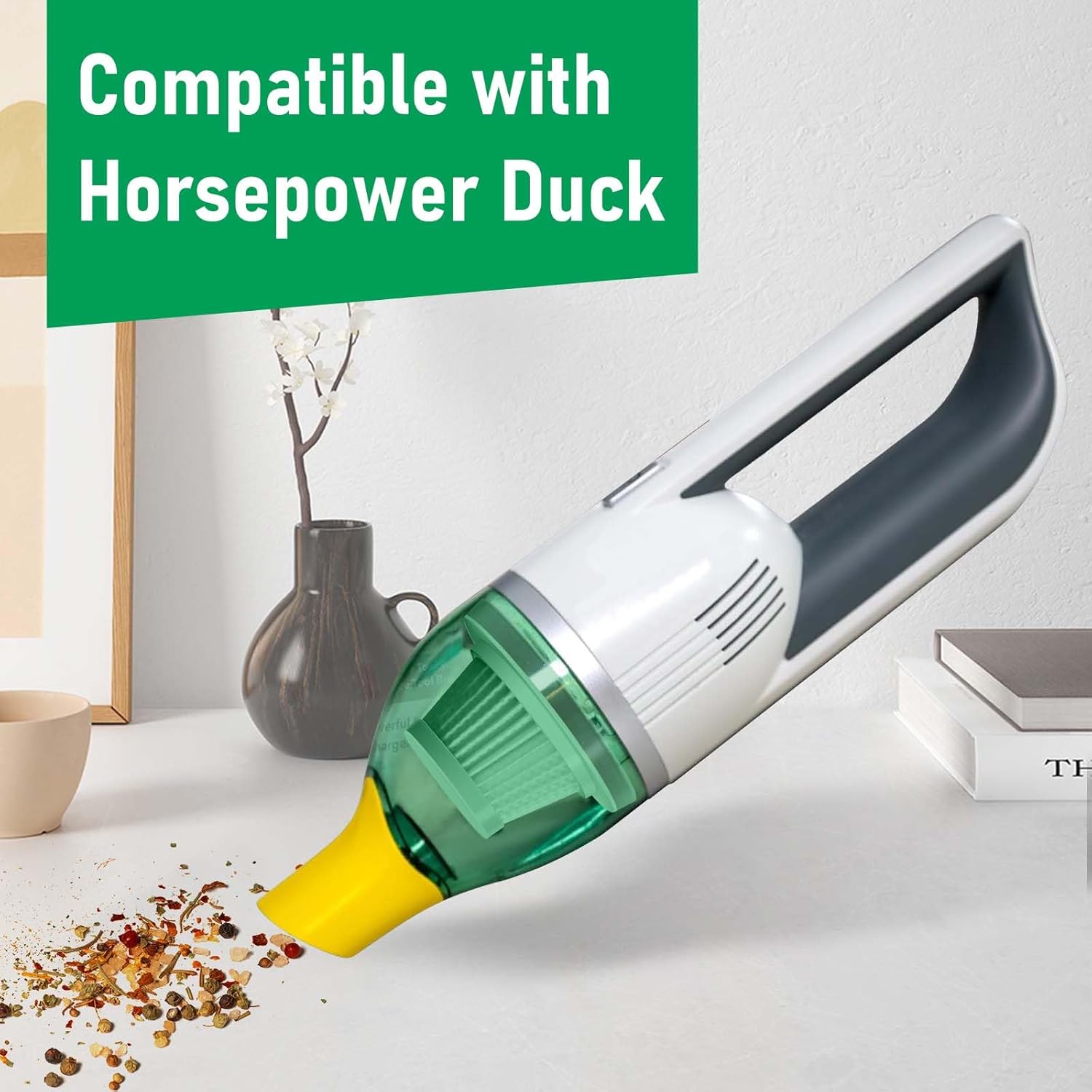 Replacement HEPA Filters Compatible with Horsepower Duck Vacuum Cleaner as Seen on TV, 4-Pack High-Efficiency Filtration, Washable Filters Compatible with Horsepower Duck Handheld Vac as Seen on TV - Image 2