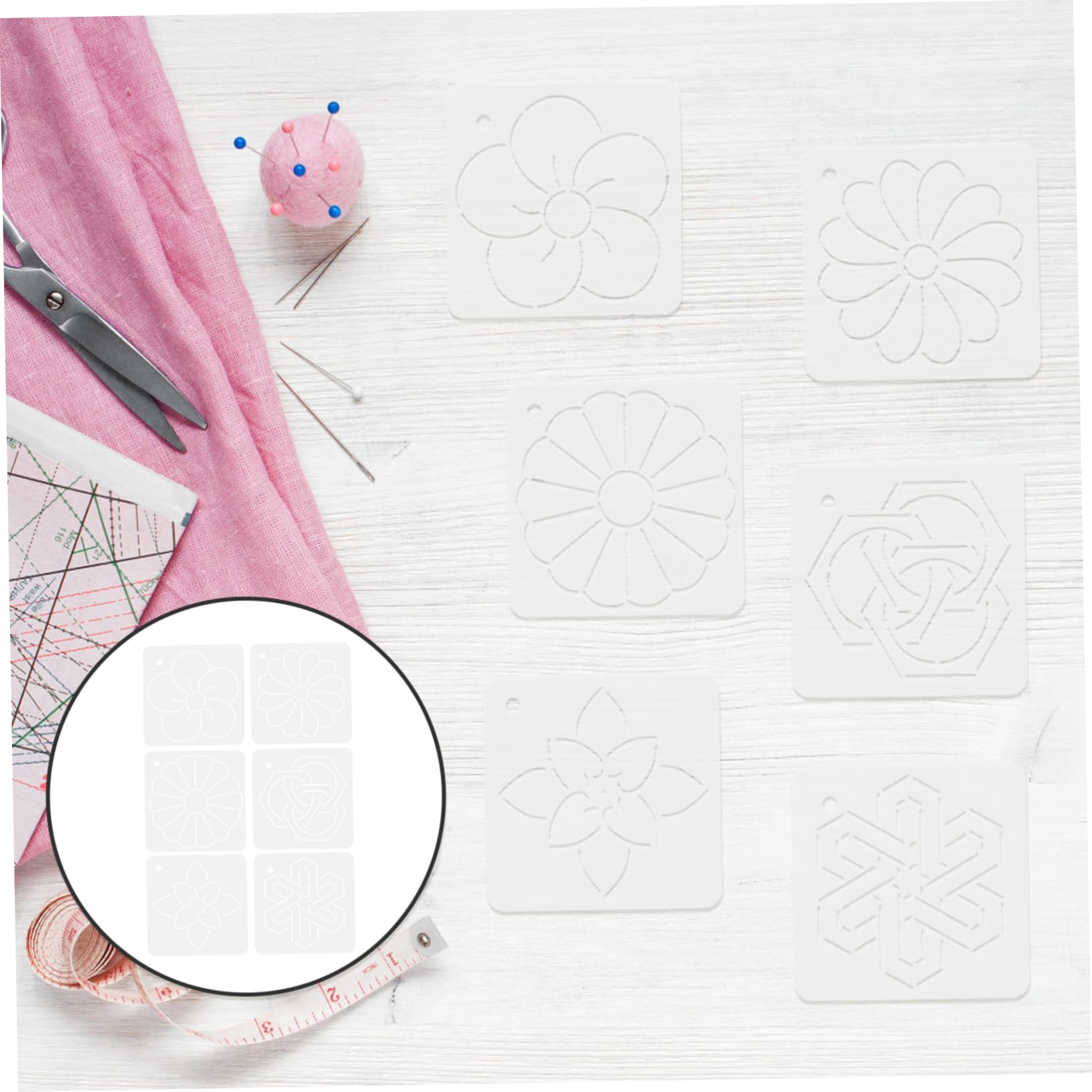 NUOBESTY 30piezas Plantilla De Acolchado Acrílica Plantillas De Costura Para Patchwork y Manualidades Herramientas De Dibujo Para Sin Bordes y Suaves Al Tacto