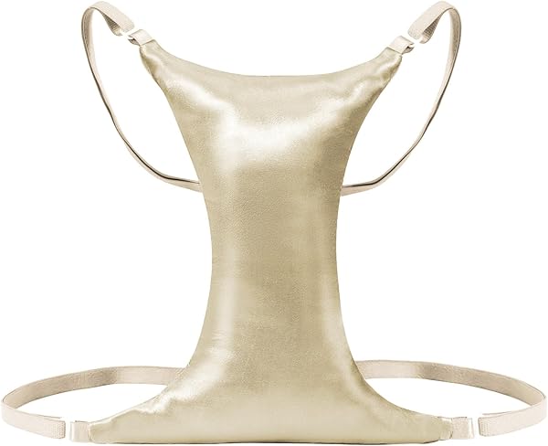 Breast Pillow for Chest Wrinkles - Anti-Wrinkle Breast Cushion for Side Sleeping Women, Prevention and Breast Support (Golden)