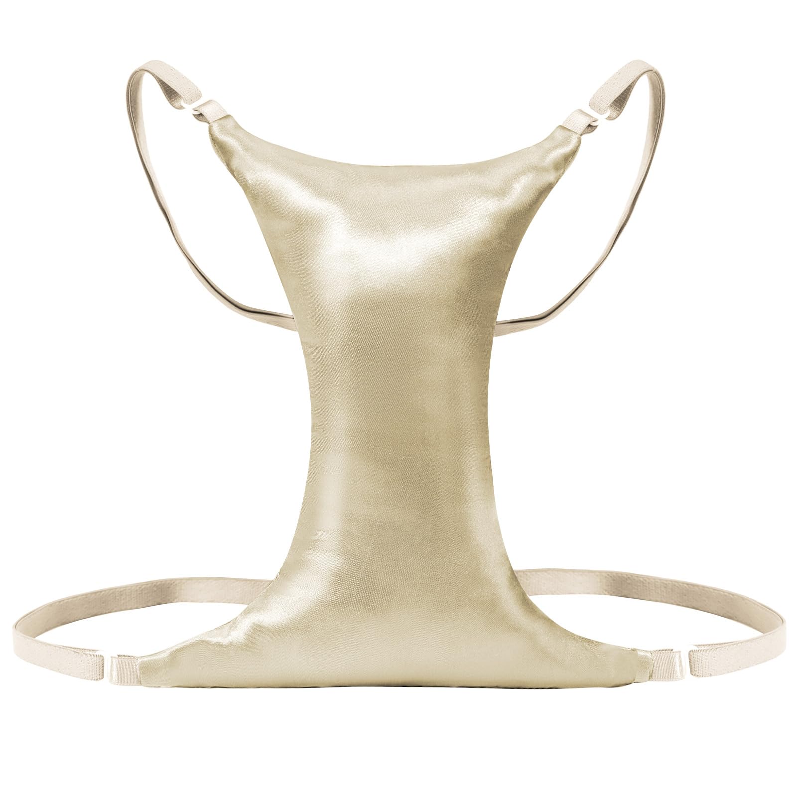 Breast Pillow for Chest Wrinkles - Anti-Wrinkle Breast Cushion for Side Sleeping Women, Prevention and Breast Support (Golden)