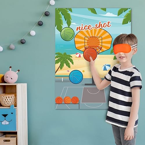 Vista 74 de WERNNSAI Pin The Soccer on The Goal - Póster de decoración de fiesta temática deportiva para niños con 24 calcomanías de pelota para aula, regalos