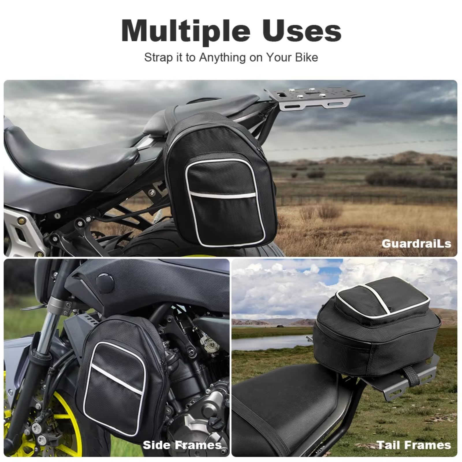 Motorradtasche Kompatibel Mit Yamaha Motorradtaschen wasserdichte Reisetaschen Seitengepäck Satteltaschen Rahmen-Crash-Bar-Taschen Universal-Packtasche