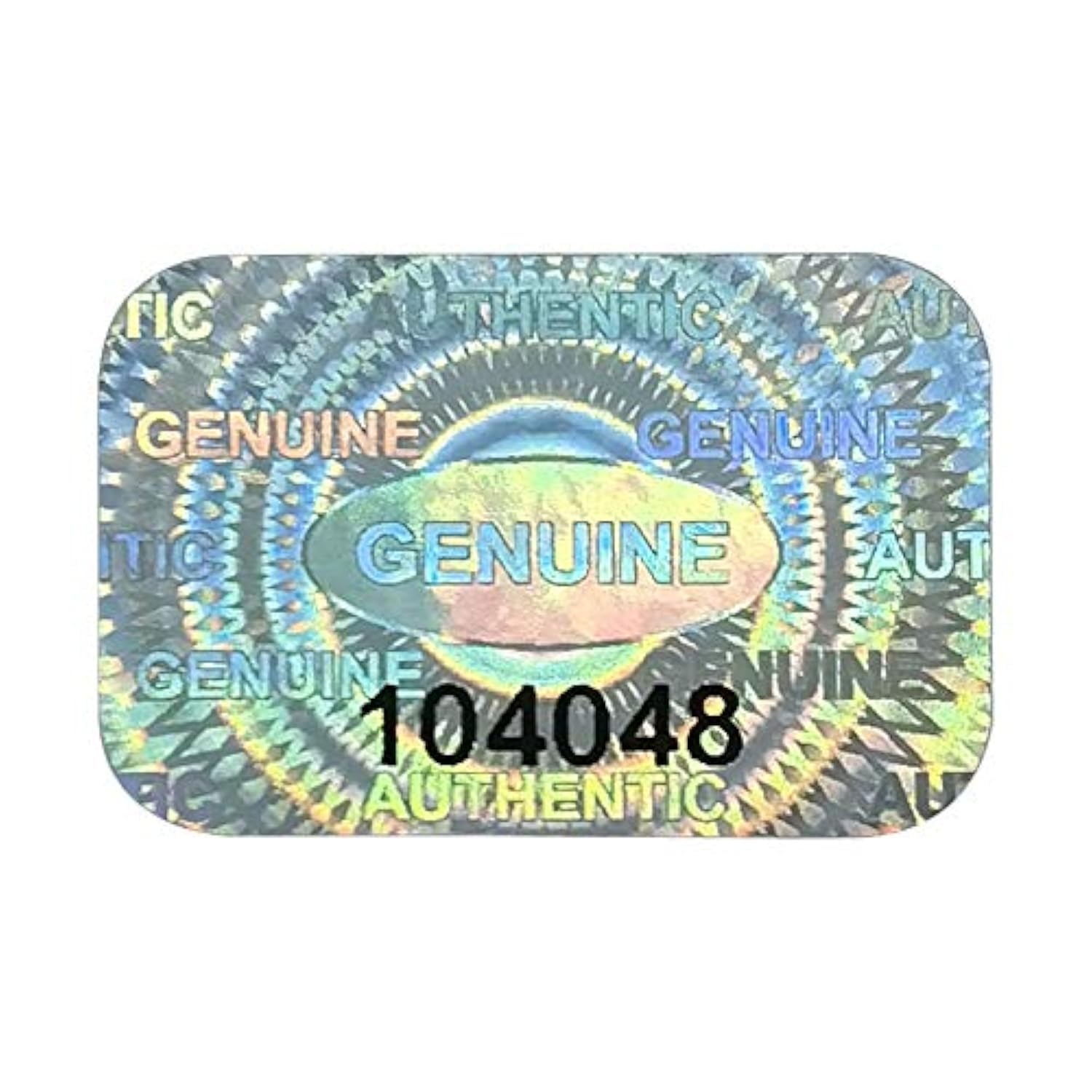 100 Tamper Proof Hologram Stickers Silver High Security Tamper-proof Guarantee Stickers Void Authentic Authentic Holographic Labels/Stickers Unique Continuous Serial Number, 0.95" x 0.6" (Silver)