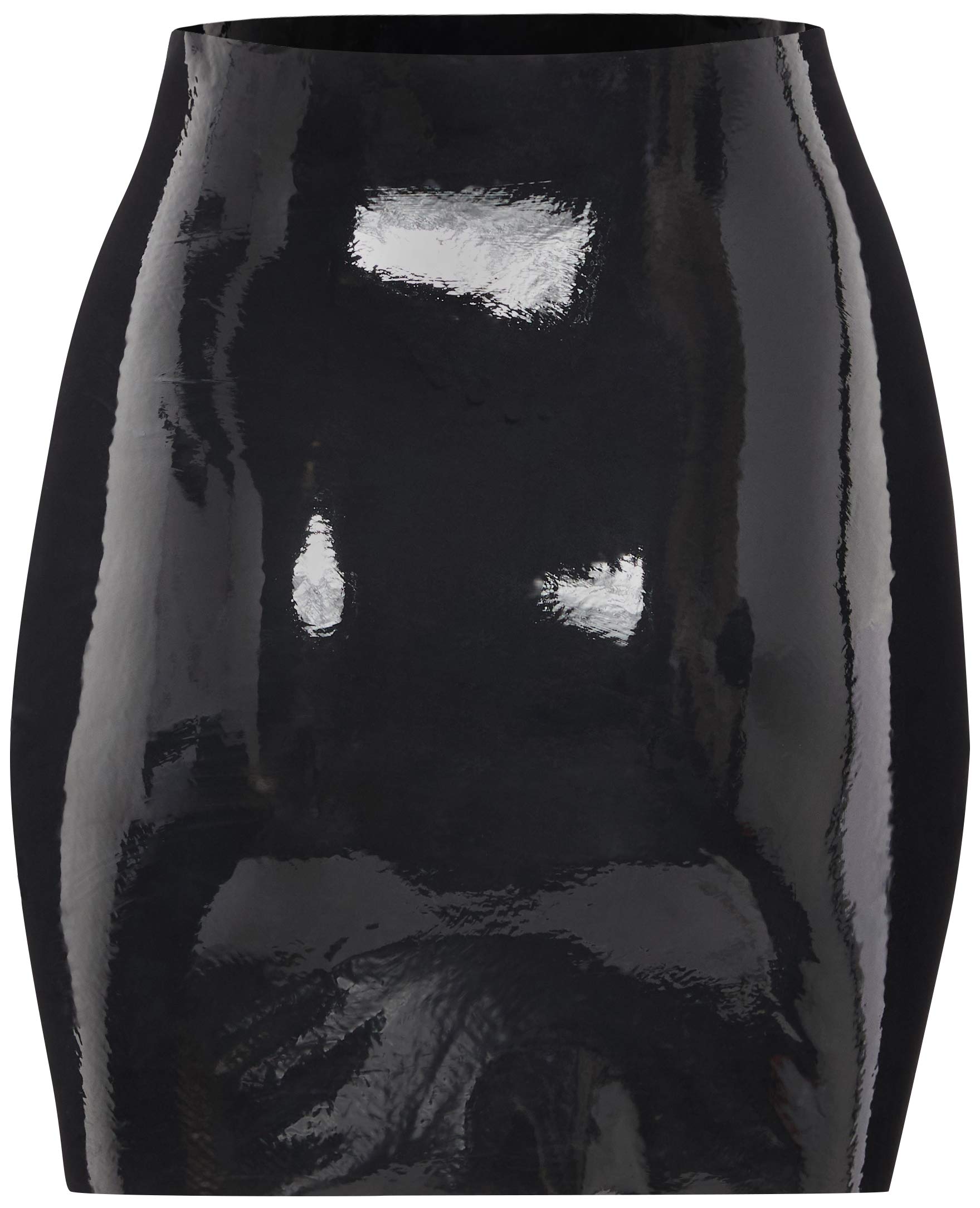 Latex Wear - Mini abito con adesivi capezzoli coordinati, nero, S / M