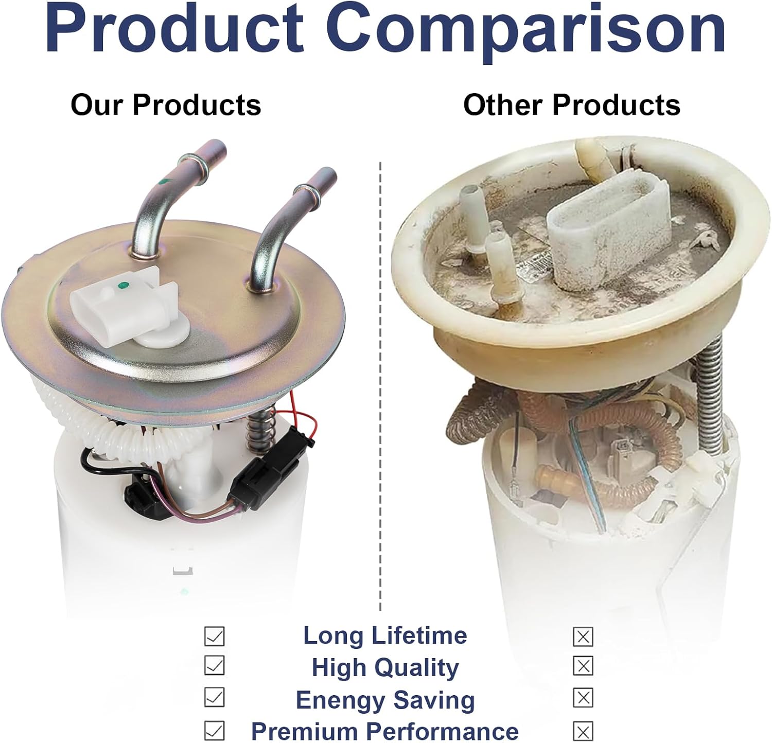 Electric Fuel Pump Module Assembly Compatible with 2002 2003 2004 Chevy Trailblazer SSR GMC Envoy XL XUV Buick Rainier Oldsmobile Bravada Isuzu Ascender 4.2L 5.3L GAS Replace E3549M VANBOL0117 - Image 6