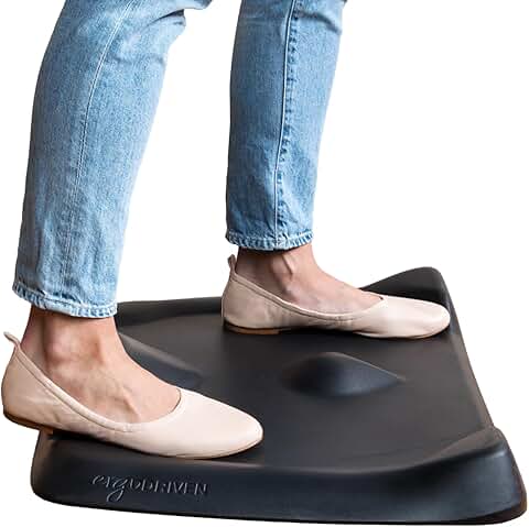 Standing Desk Mat - Topo Mini by Ergodriven | The Smaller Not-Flat Anti-Fatigue Standing Desk Mat with Calc