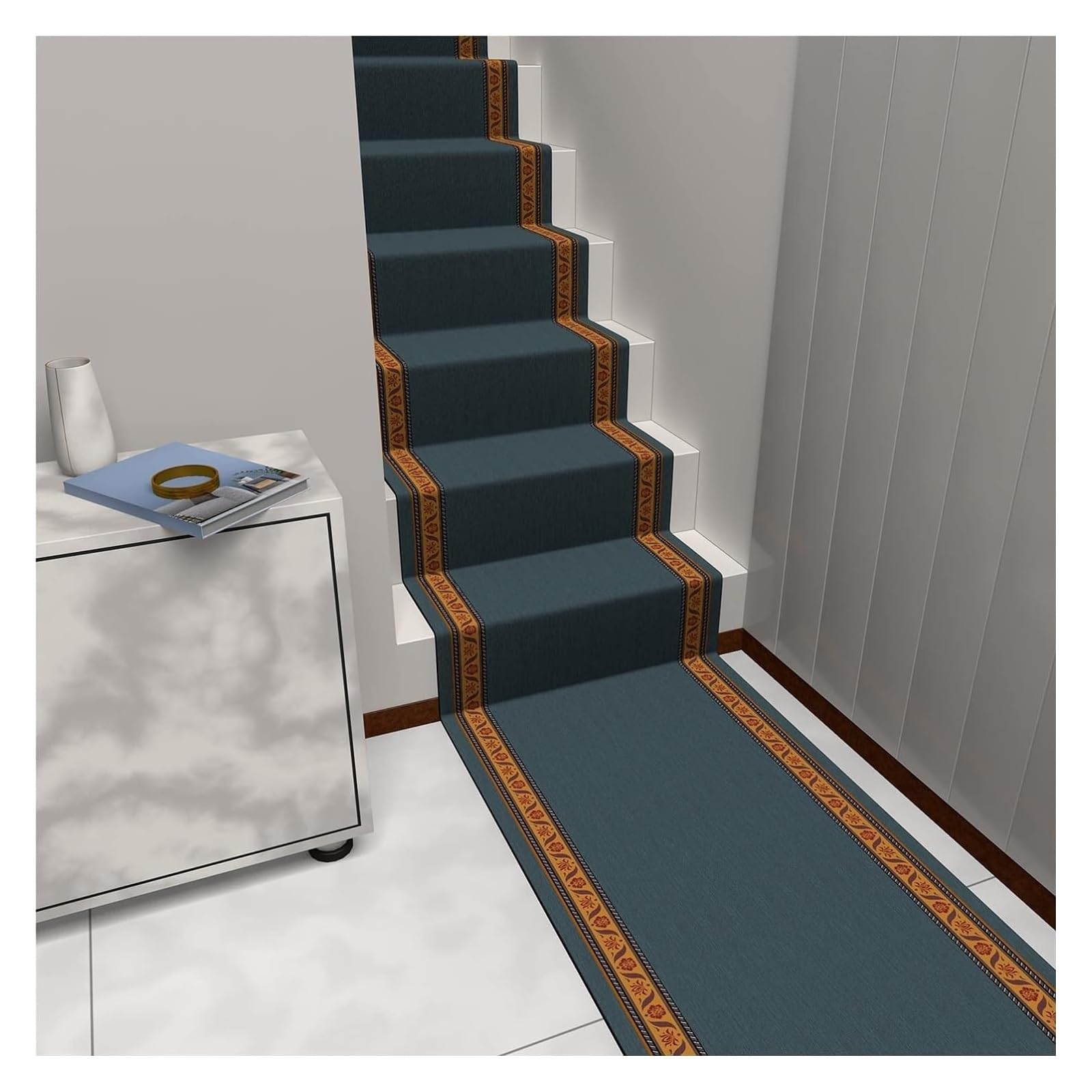 Tapis d'escalier antidérapant – Tapis de sol autocollant pour décoration d'escalier de maison – Installation facile