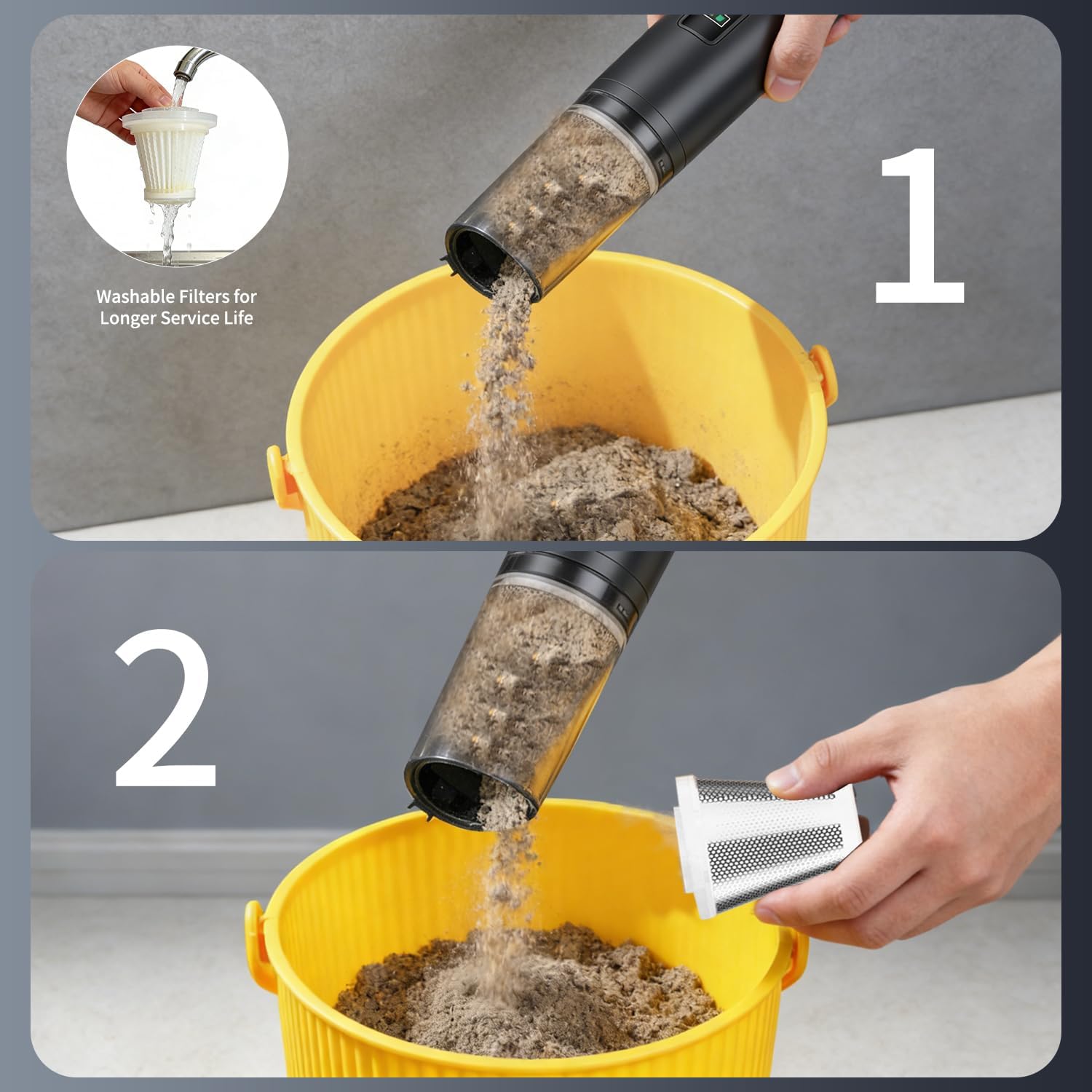 JFX Car Portable Cordless Handheld Vacuum Cleaner with 17000pa Suction Power, 4-in-1 Mini Cordless Vacuum with 3 Suction Mode, Type-C Charge, Handheld Vacuum for Small Jobs, Car, Office Desk, Keyboard