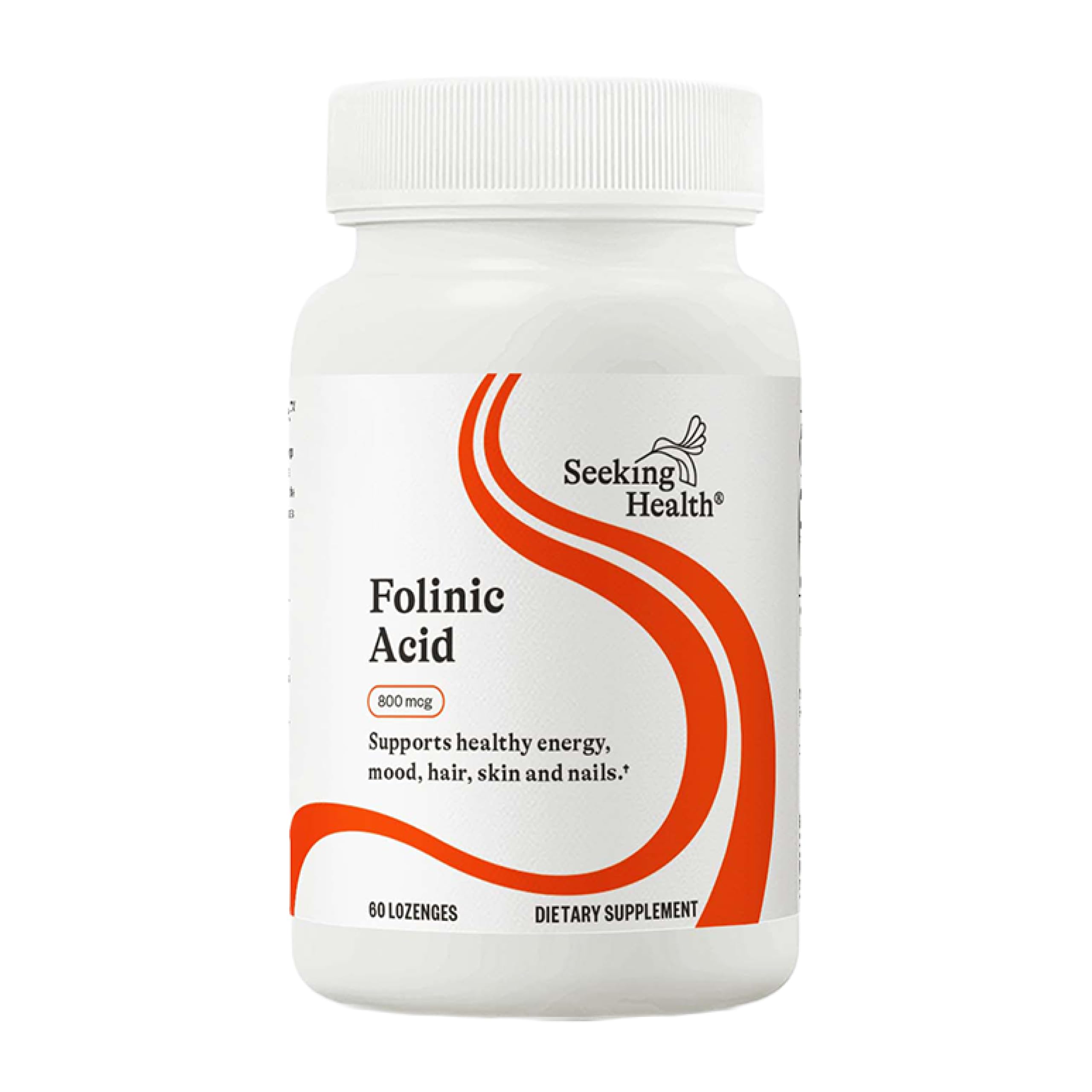 Seeking Health Folinic Acid, 1360 mcg DFE Folinic Acid to Support Homocysteine Levels, Methylation, Cognitive Function, and Energy, Vegan and Vegetarian (60 lozenges)