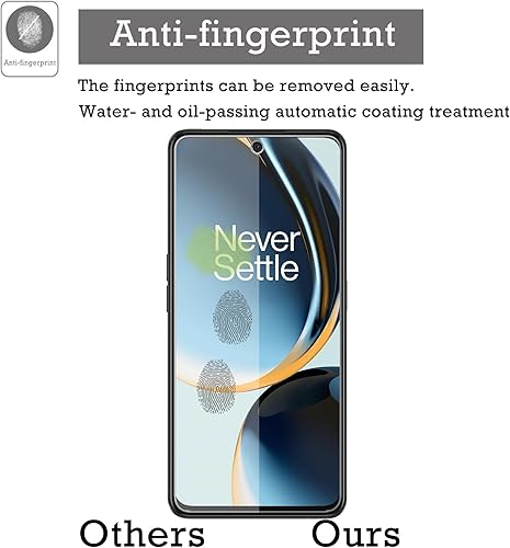Miniatura 4 de Paquete de 4 protectores de pantalla de vidrio templado de dureza 9H, antiarañazos, antihuellas, sin burbujas, para OnePlus Nord N30 5G