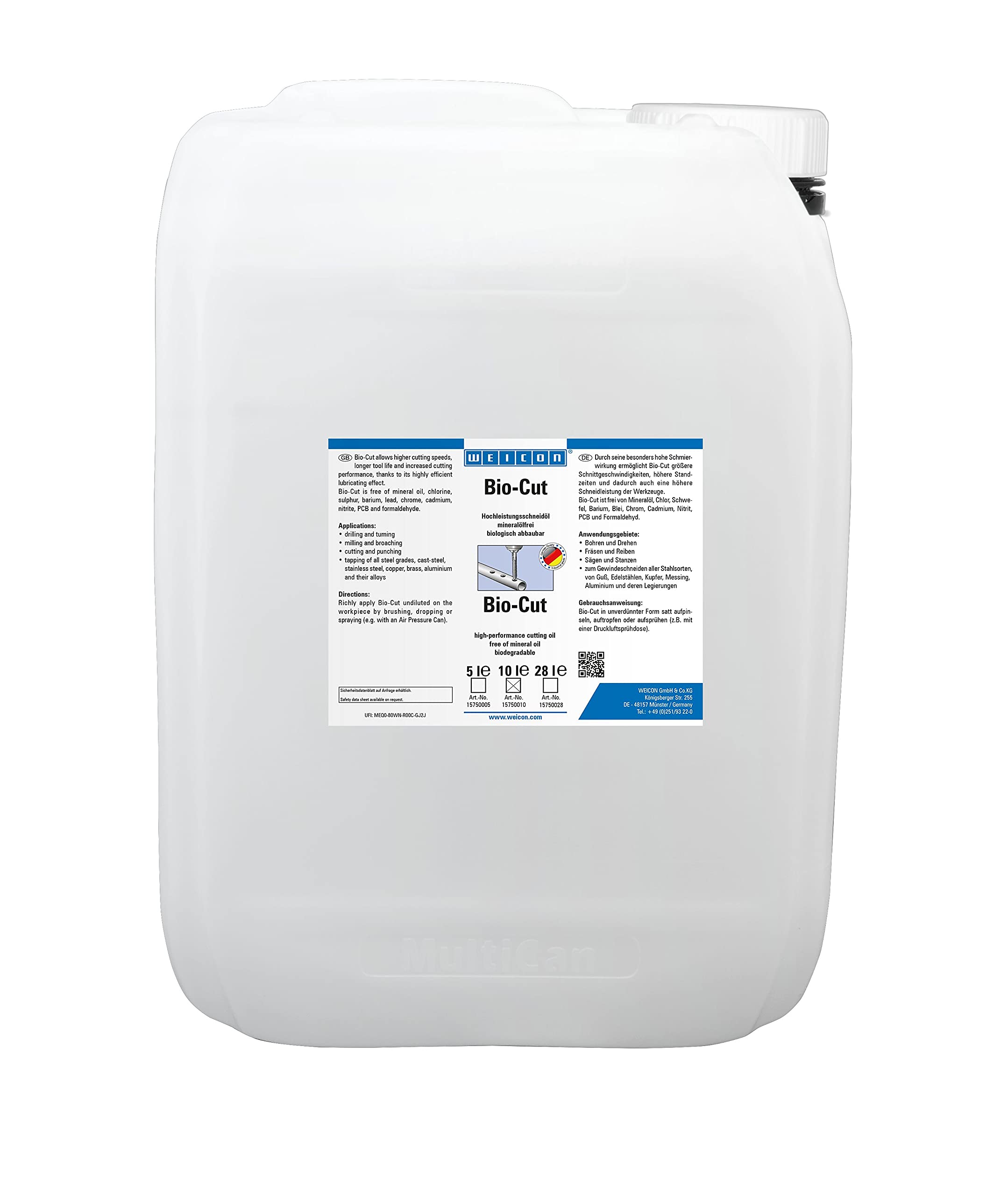 WEICON Olej do cięcia Bio-Cut 10 l