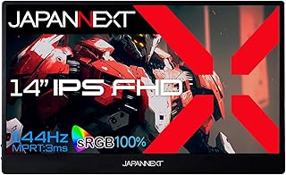 JAPANNEXT 14インチ モバイルモニター IPS パネル フルHD 1920x1080解像度 スマートケース付き (USB/Type C/MAC PC対応/スピーカー内蔵 / sRGB100% / 非光沢) JN-MD-14i144F