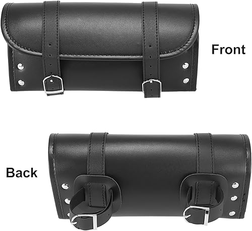 Miniatura 8 de Motoforti Bolsa universal de herramientas para manillar de motocicleta, Ciclismo, horquilla, bolsa de viaje, impermeable, piel sintética, color