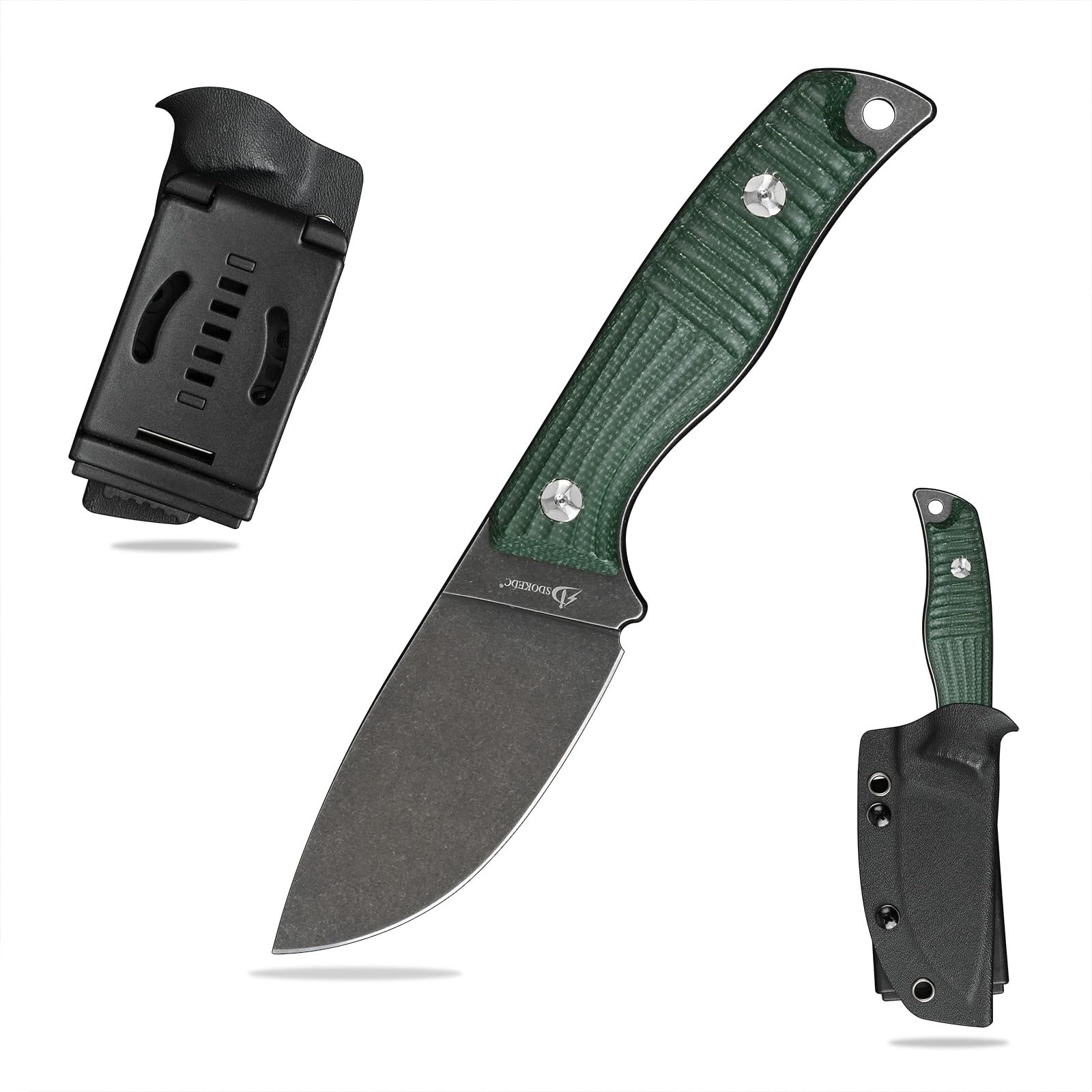 SDOKEDC DC53 Stahl messer Feststehende Klinge mit Kydex Sche