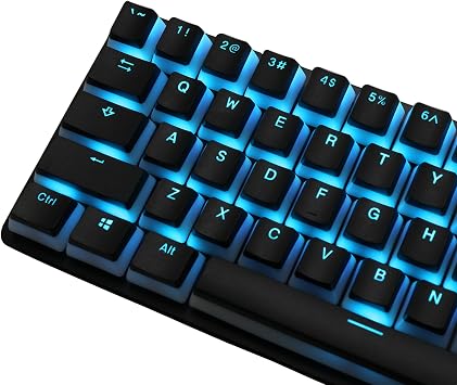 Keycaps PBT Backlit Doubleshot Cherry MX Pudding Keycap Set OEM Profile Translucent with Keycap Puller for US UK Layout 61 68 84 87 104 108 MX Switches Mechanical KeyboardBlack