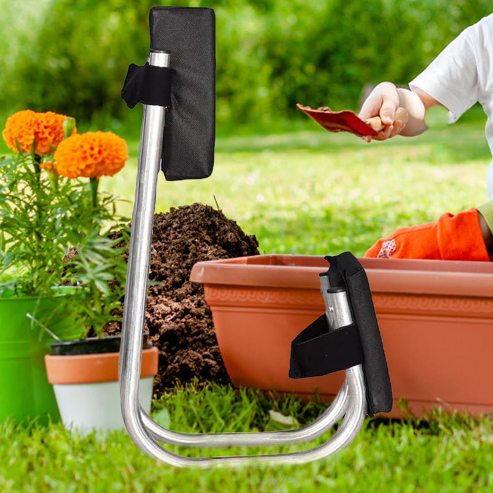 Taburete de Rodillas para jardinería, Asiento de jardín y arrodillero, Rodillera portátil Ajustable, Banco taburetes de jardín, Rodillera portátil, cojín de jardinería Suave para Diferentes Alturas