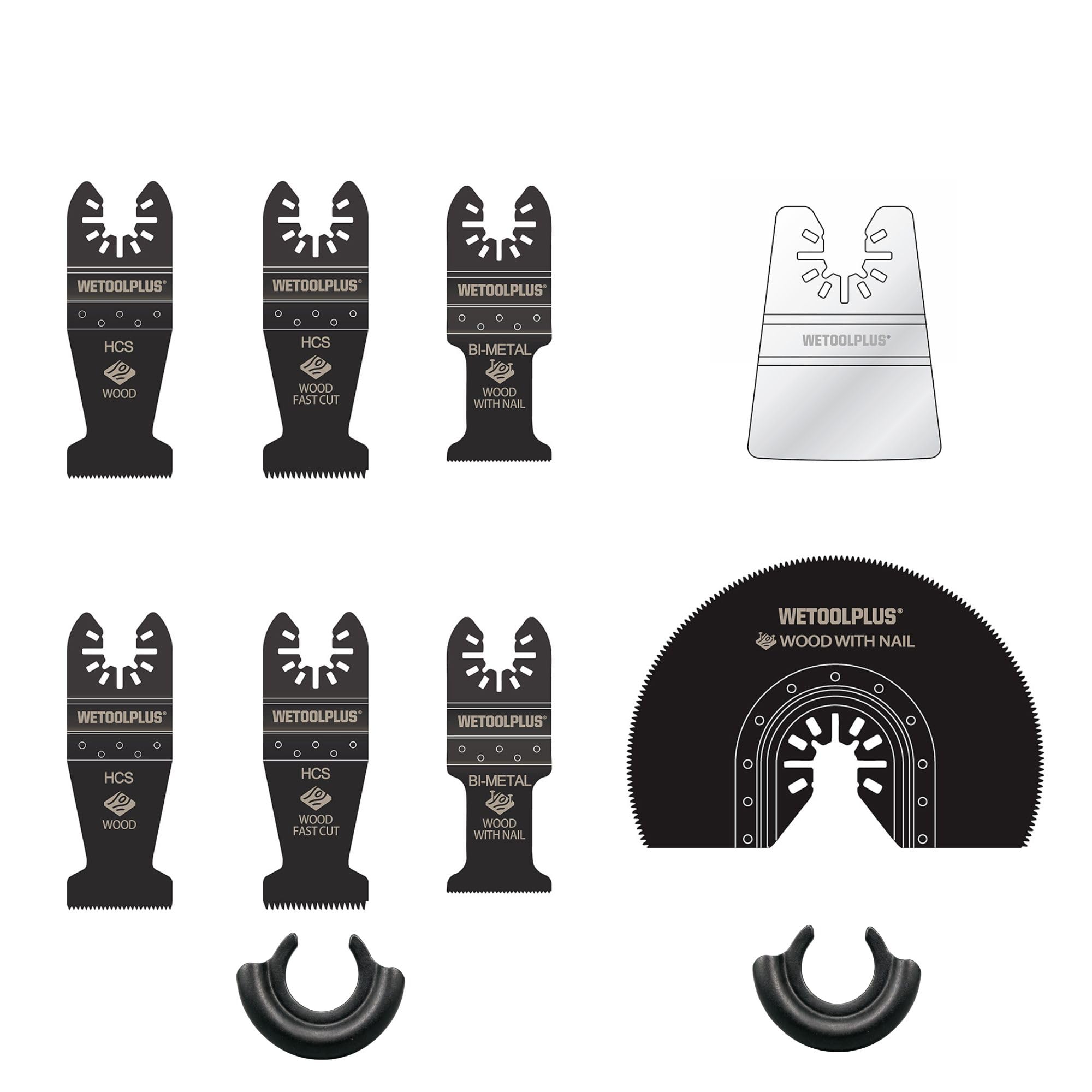 Kit de cuchillas oscilantes multiherramienta con funda, 10 piezas, compatible con Dewalt DWA4216 (kit de cuchillas, DWA4216)