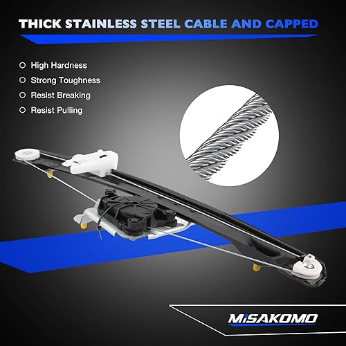 Miniatura 17 de Elevalunas, compatible con BMW E90 E91 323i 325i 325xi 328i 328xi 330i 330xi 335d 335i xDrive 335xi M3 BMW 3 Elevalunas, reemplaza 749-469