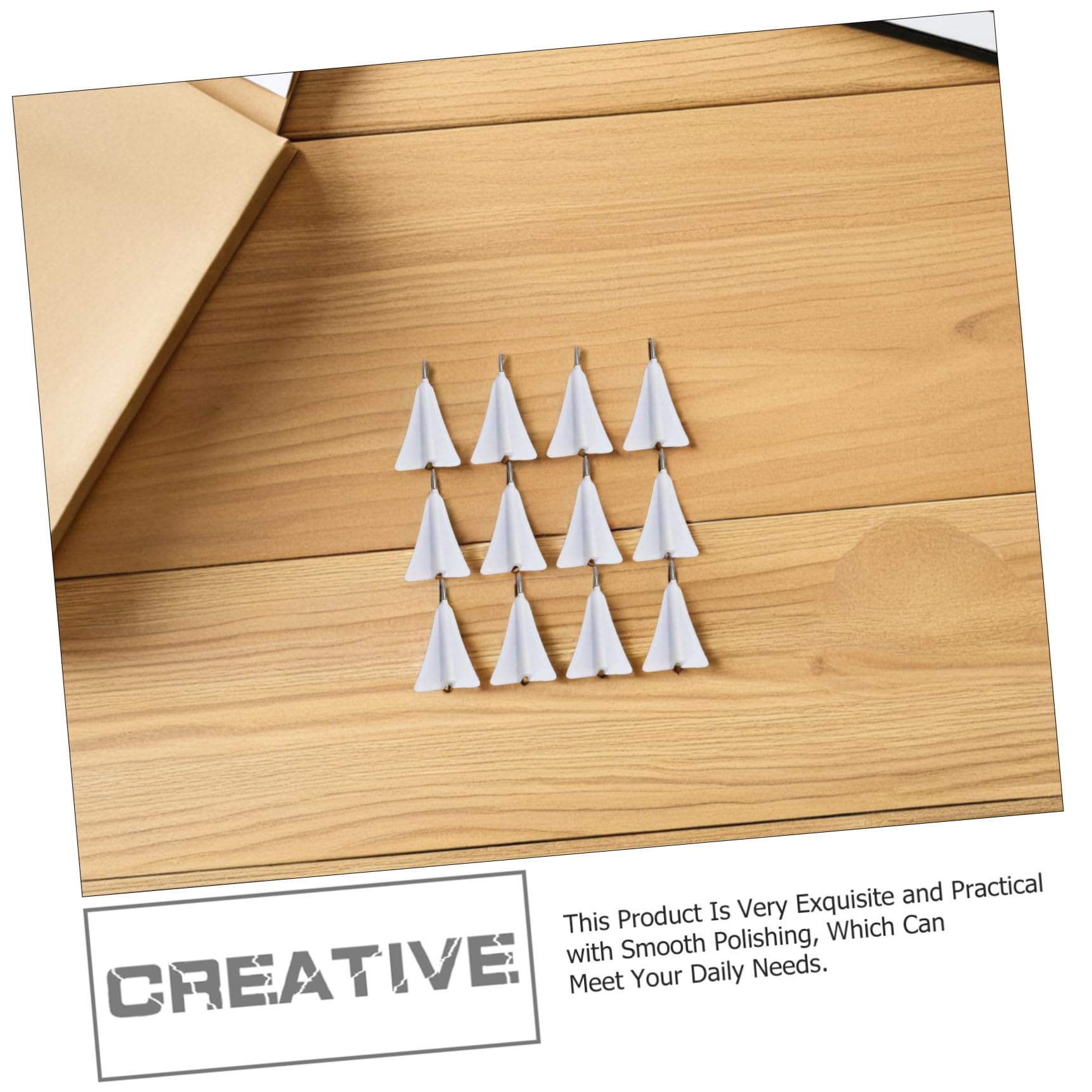 Ciieeo 12pezzi Puntine Da Disegno Compatte e Sostituibili Push Pin Multifunzionali Piccole e Convenienti Per Mappe e Bacheche Design Creativo Aeroplanino in Carta