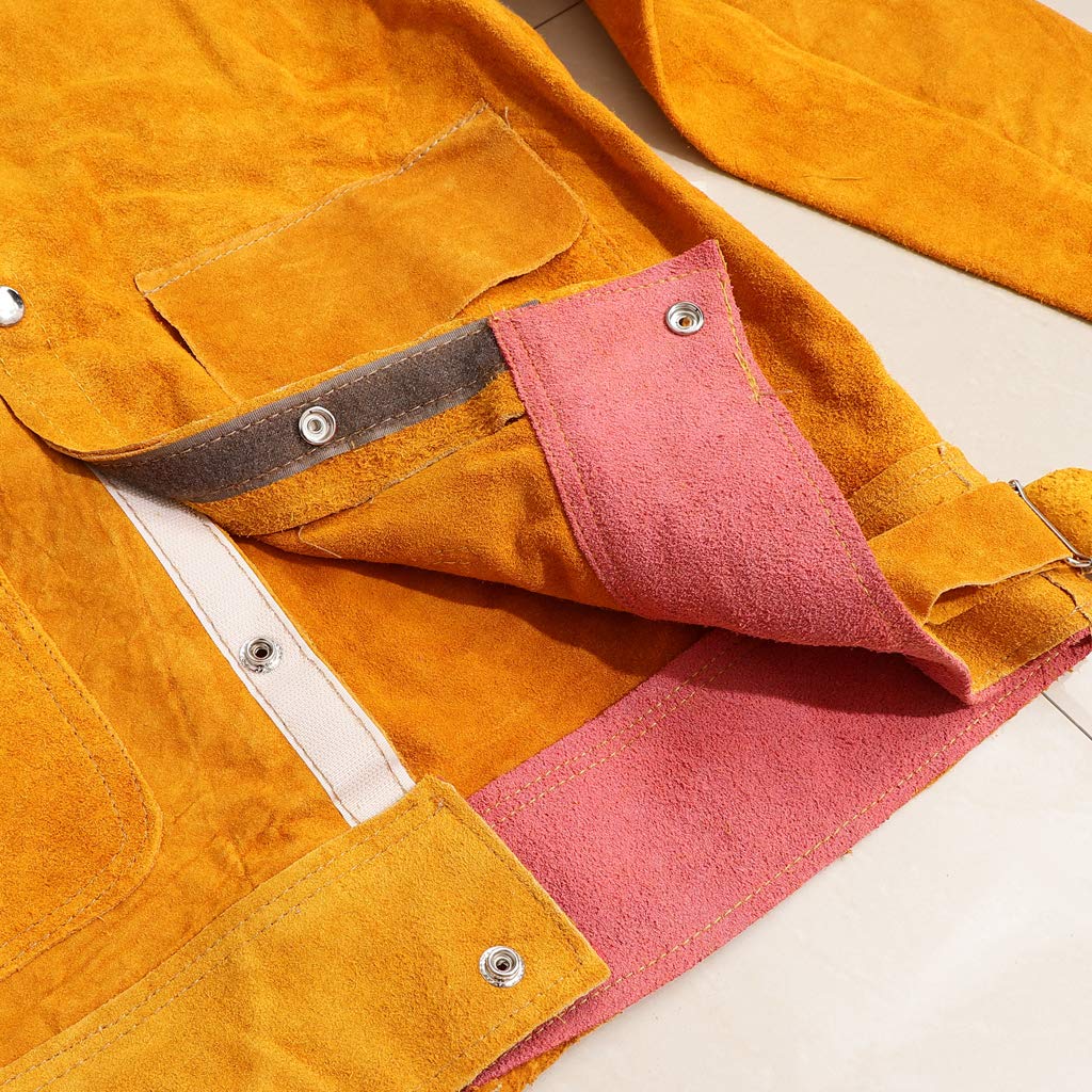 Veste de soudeur pour soudeur - Vêtement de protection - Résistant aux flammes - L