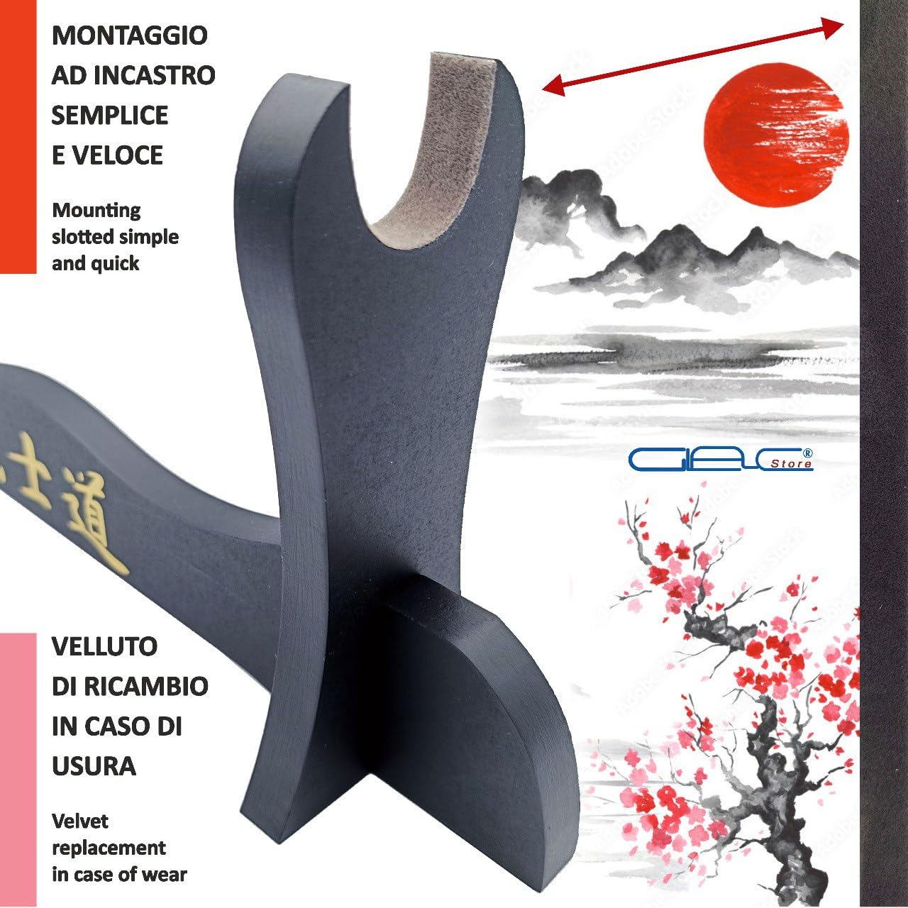 Glac Store® Présentoir Support Piédestal 1 Place Velours Gris