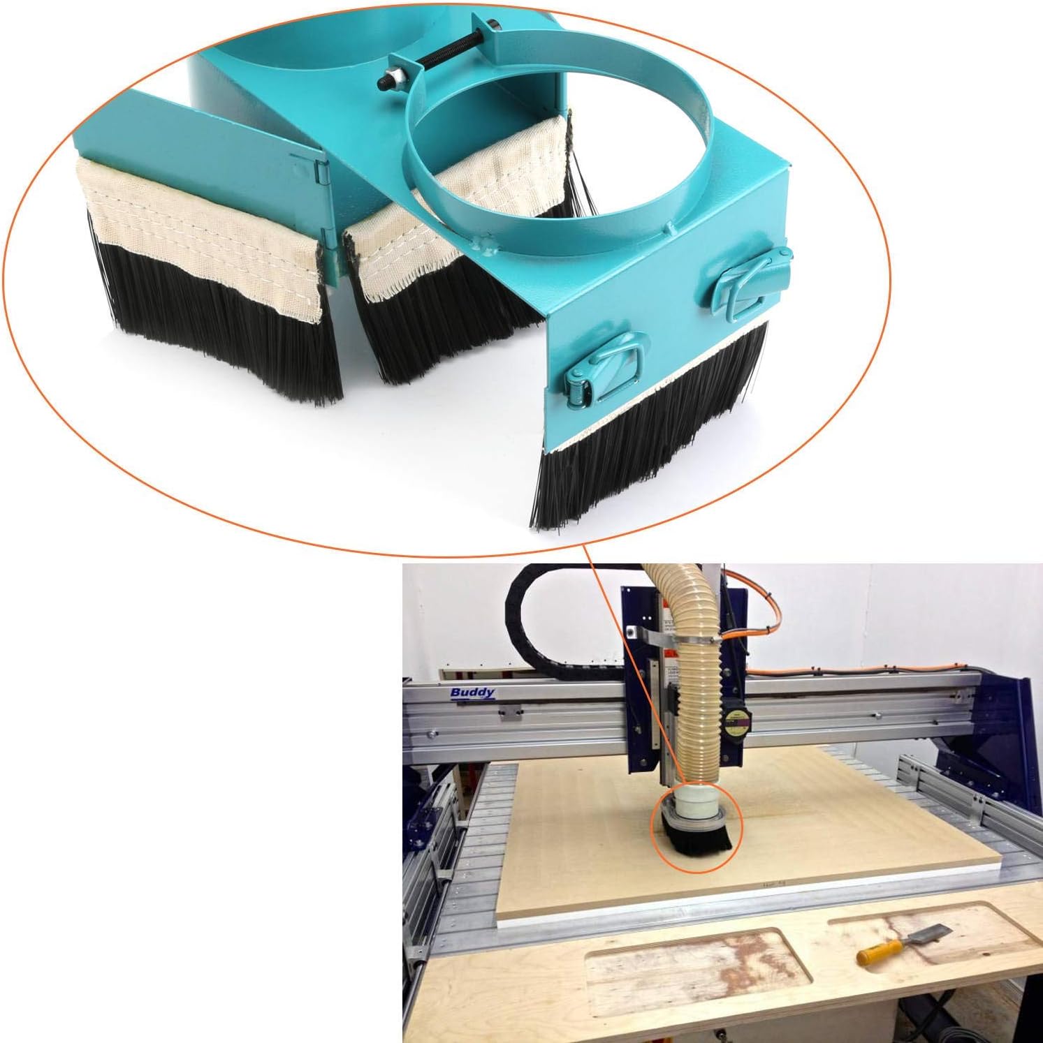 BestTeam Vacuum Cleaner Engraving Machine Dust Cover, 70mm/100mm Brush Vacuum Cleaner Engraving Machine Dust Cover for CNC Router for Spindle Motor Milling Machine (5M*70MM, Black)