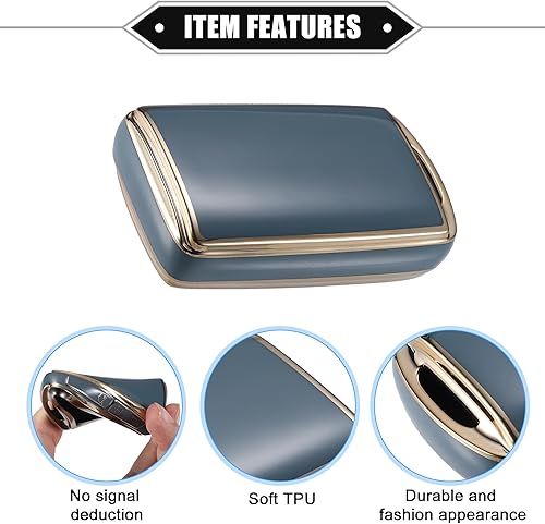 Miniatura 4 de Funda para llavero compatible con Mazda CX5 CX30 CX9 2020-2023 para Mazda 3 2019-2021 para Mazda 3 Hatchba, 3 botones, TPU suave, negro, control