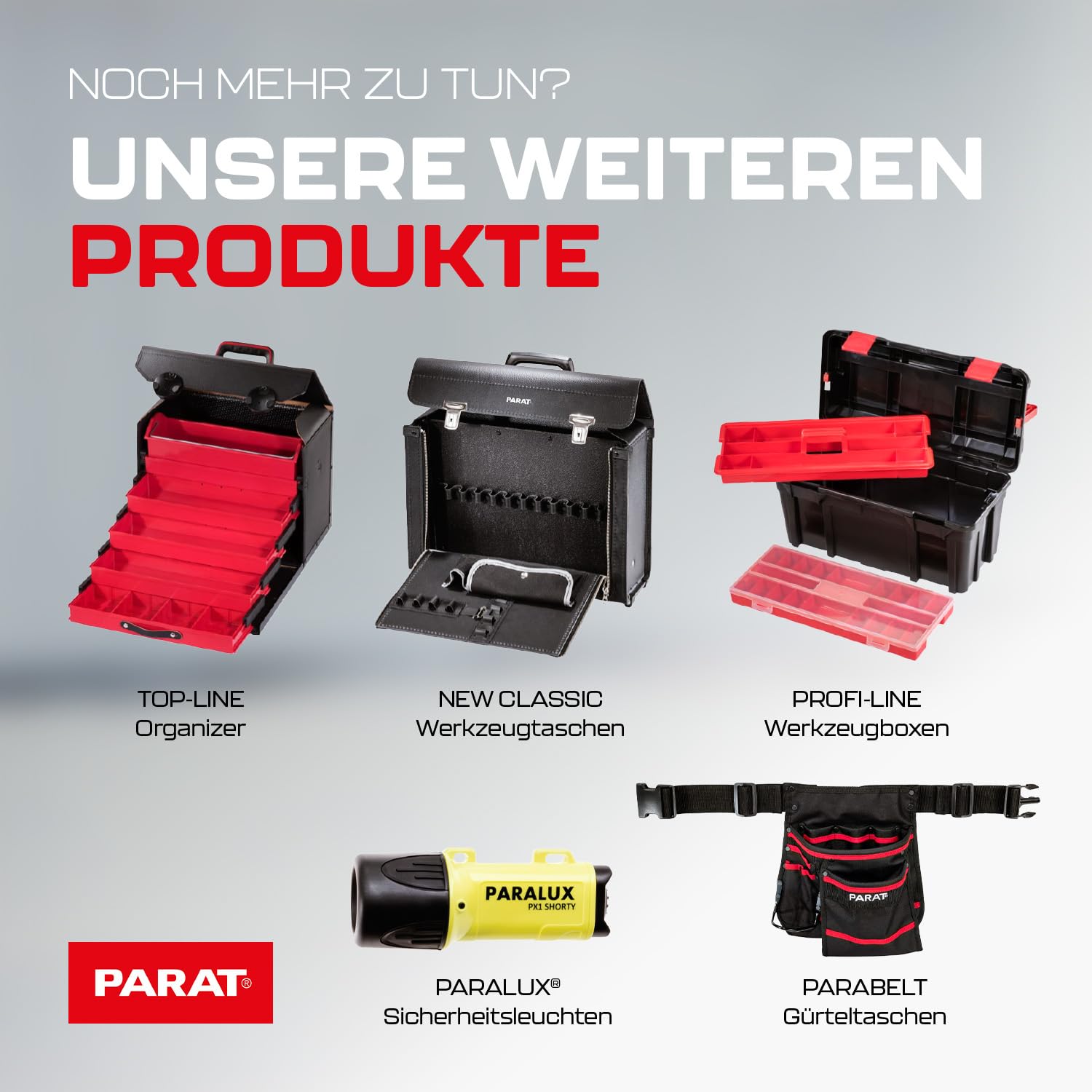 PARAT PARACTIVE 35 S walizka narzędziowa pusta 35 l | designerska walizka na narzędzia z aluminiową ramą i dolną miską XL | wysokiej jakości walizka na narzędzia z nylonowymi przegródkami i kieszenią