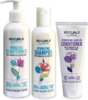 XO Curls Curl Therapy Range for Women & Men, Shampoo plus Conditioner and Leave-in Conditioner Combo for frizz-free, soft ... Price In India