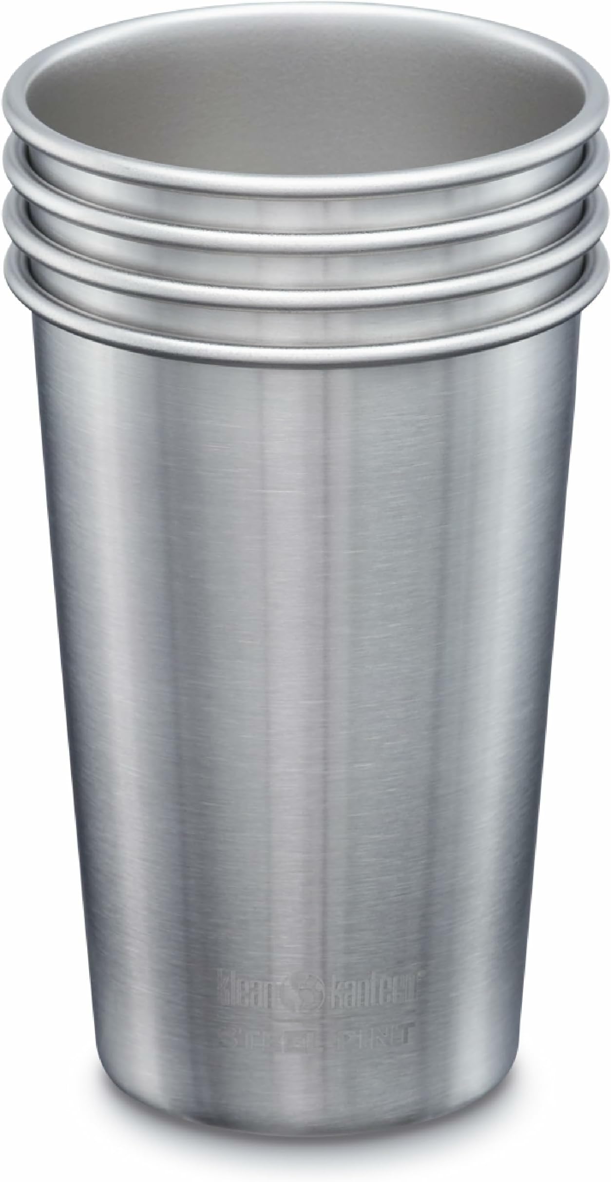 Single Wall Stainless Steel Cups, Pint Glasses 4 Pack in 16oz