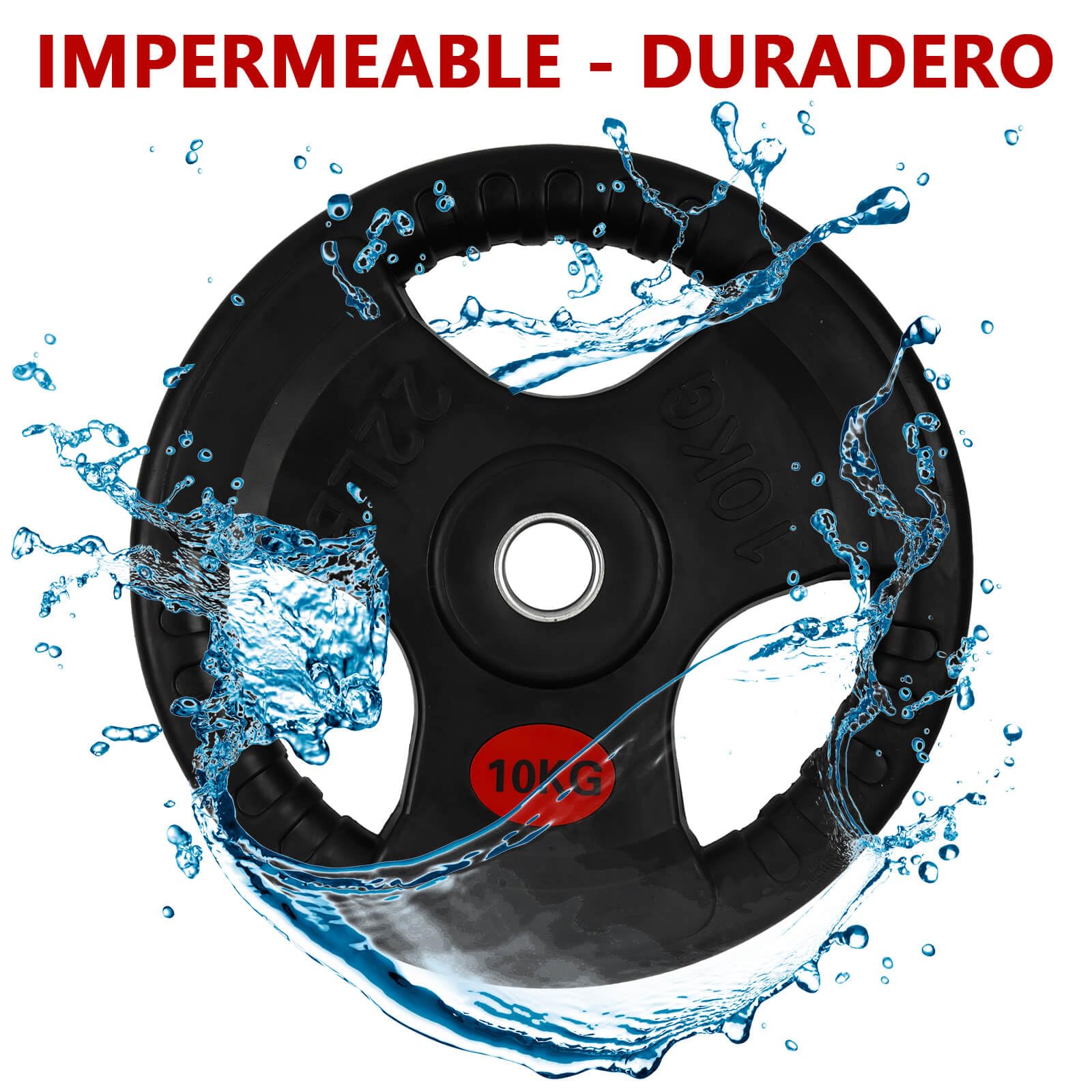 ALLinLIFE Discos Pesas, 2.5/5/7.5/10/15/20kg, Discos Mancuernas de Hierro Fundido Ø30/50mm, Antideslizante/Impermeable, Discos de Pesas Metálicas para Barras Olimpicos