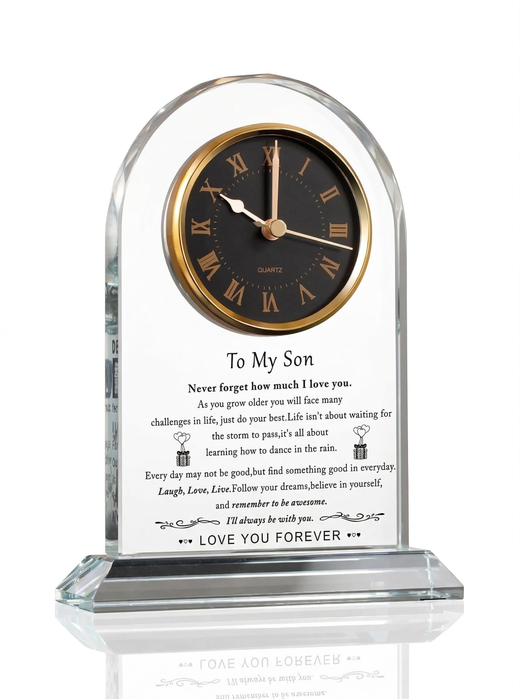 WinTaim Son Glass Clock