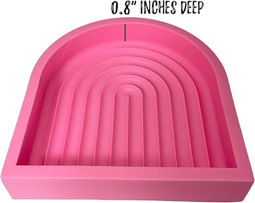 Miniatura 5 de Molde de vela de silicona arco iris para hacer decoración del hogar, molde de resina de resina para decoración de velas, decoración de velas, 0.8