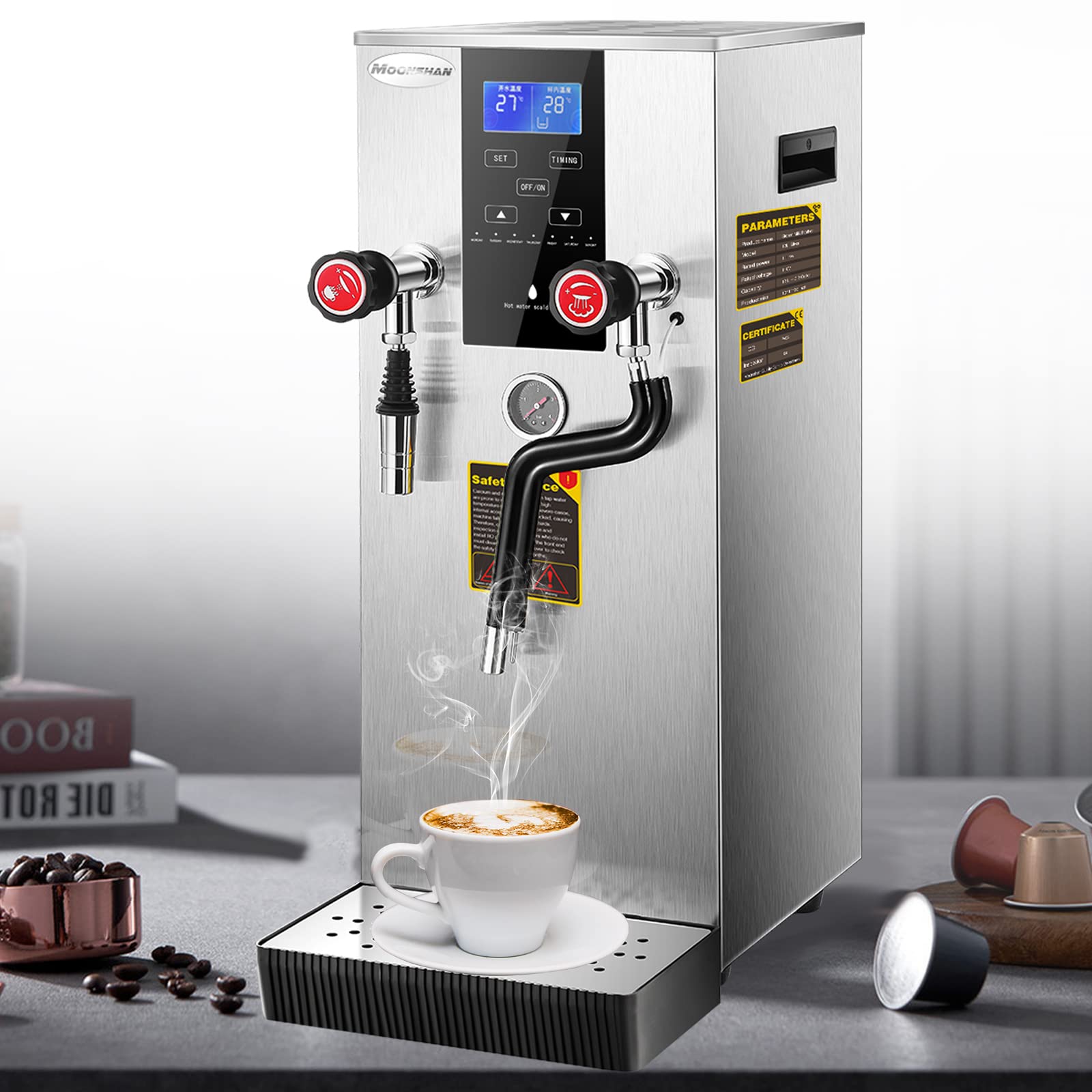 Buy Moonshan Commercial Steam Milk Frother 4 IN 1 Milk Steamer Machine