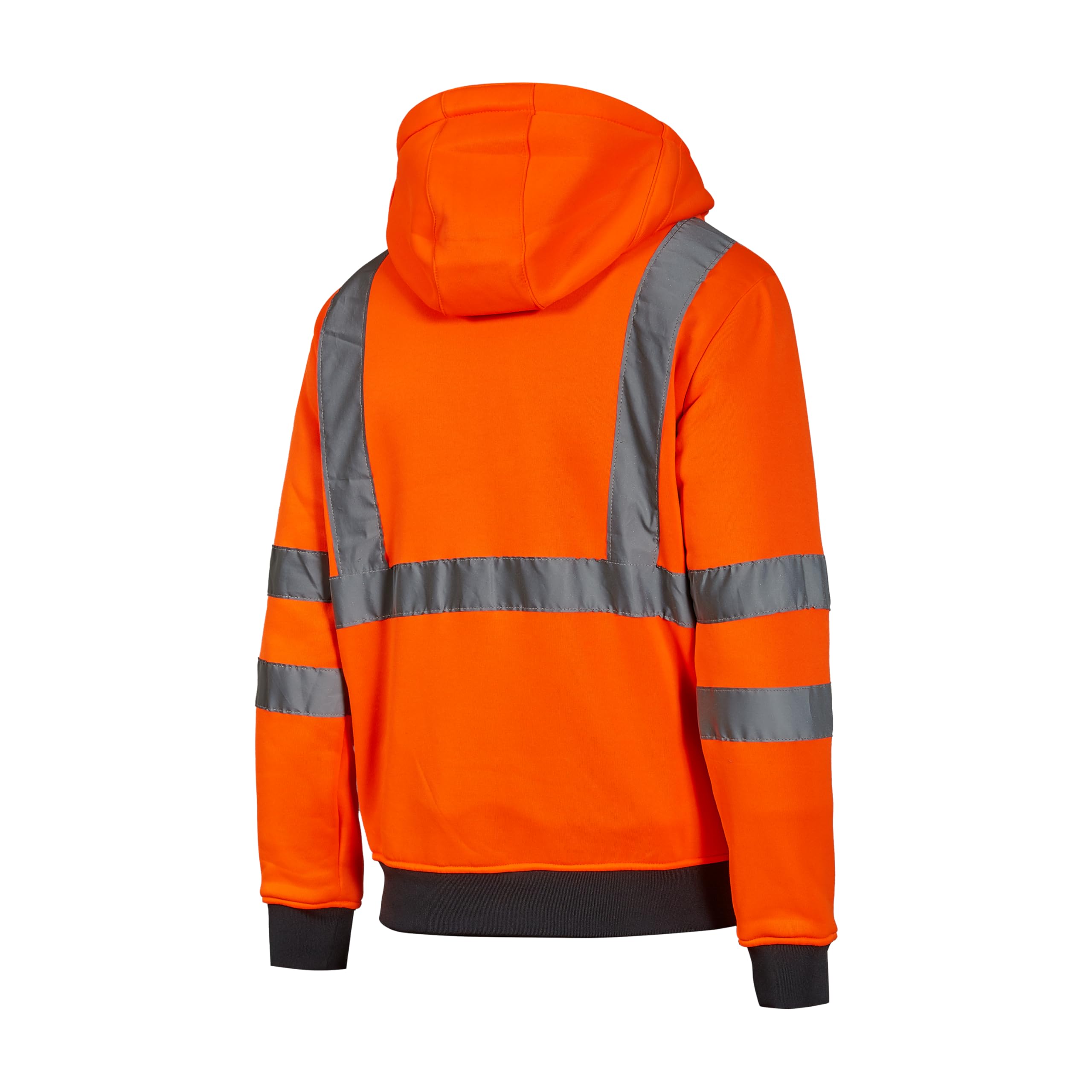 U-Power MELODY, Felpa, Abbigliamento da lavoro confortevole, Tessuto Softshell, Cappuccio rimovibile e regolabile, Giacca con zip intera, Tasche larghe sul fondo, Collo alto (ORANGE FLUO_M)