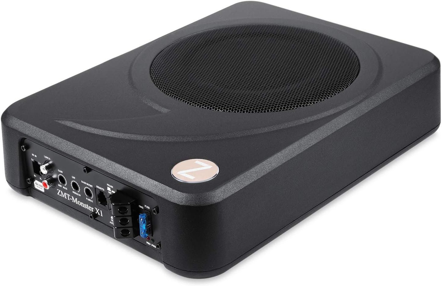 Zoook Moto69 MonsterX1 240-Watts RMS or 2400 Watts PMPO Underseat 8-inch Car Subwoofer with Inbuilt Amplifier (Black)