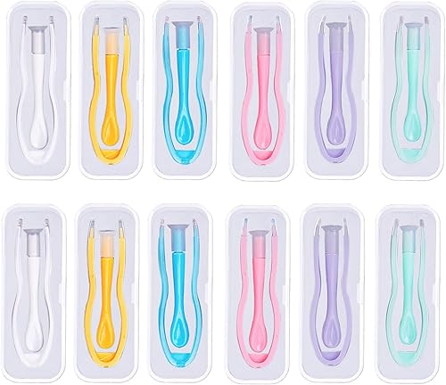 Lasiyanor Juego de estuche de herramientas de inserción y removedor de lentes de contacto colorido, aplicador de contacto con punta suave, adecuado
