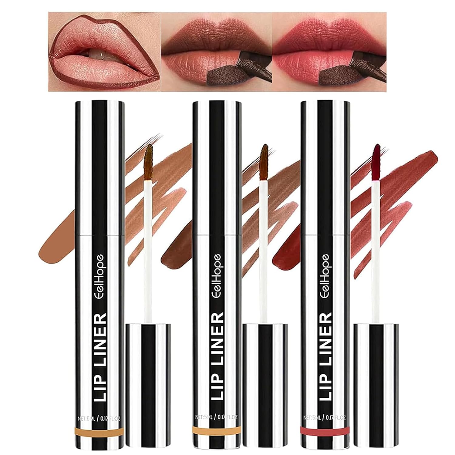 3 Colors Lip Liner Tattoo - Long Lasting Waterproof Stain