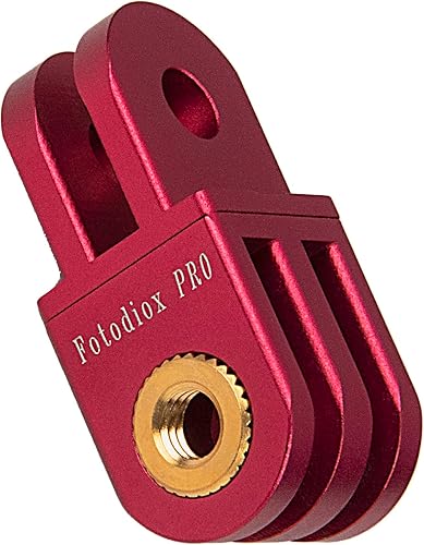 Miniatura 2 de Fotodiox GoTough - Brazo extensor rojo de 90 grados, brazo de extensión de metal con giro de 90 grados compatible con GoPro HERO3, HERO3+, HERO4,
