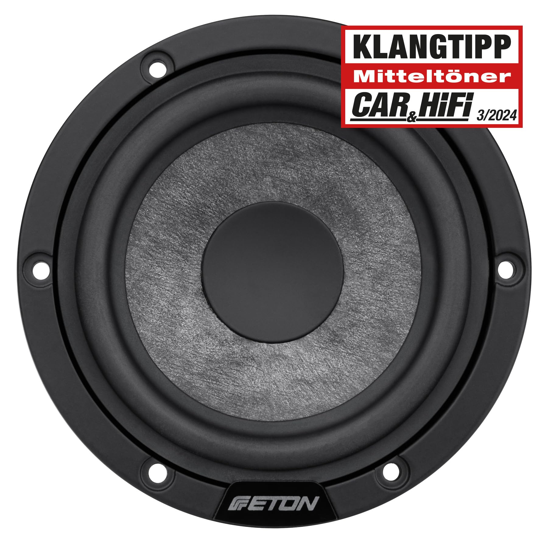 ETON Graphit 80 – 80 mm (3“) High End Mitteltöner, Einbau Lautsprecher fürs Auto mit Carbonvlies-Sandwich Membran, Neodymmagnet, 1 Paar