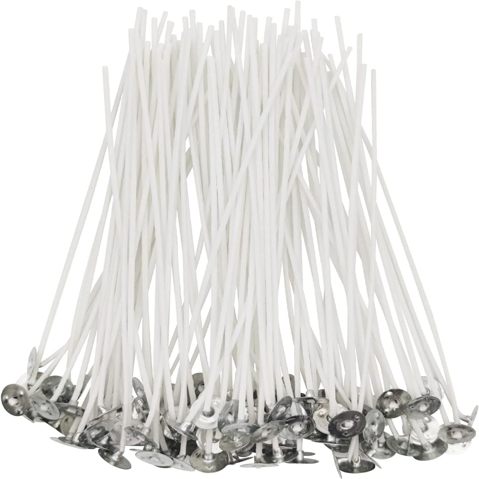 Smokeless Candle Wick, 100pcs Bulk Natural Candle Wicks Smokeless Pre-Waxed 20cm Natural Candle Wicks for Candle Making, Candle DIY Gift