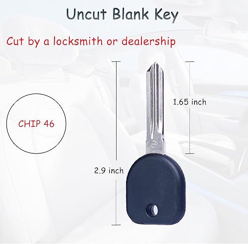 Miniatura 5 de Llavero de encendido con transpondedor de entrada sin llave, compatible con Chevy Traverse Tahoe Suburban 2007-2014, GMC Acadia Yukon, Buick