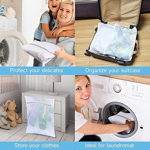 Miniatura 6 de GOGOODA Delicates - Bolsas de lavandería para ropa sucia, ideales para lavandería, medias, blusas, ropa interior, pantimedias, calcetines (juego de