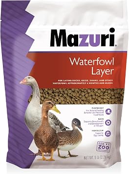 Mazuri Waterfowl Layer Food for Ducks & Geese | 5 Pound 5 LB Bag