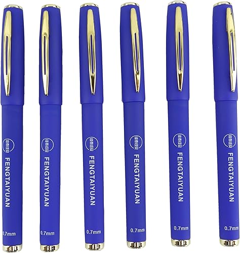 Miniatura 2 de Fengtaiyuan B07P18x6, bolígrafos de punta redonda de tinta de gel azul, cómodo agarre antideslizante, tinta azul, punta fina, 0.028 in, tinta de