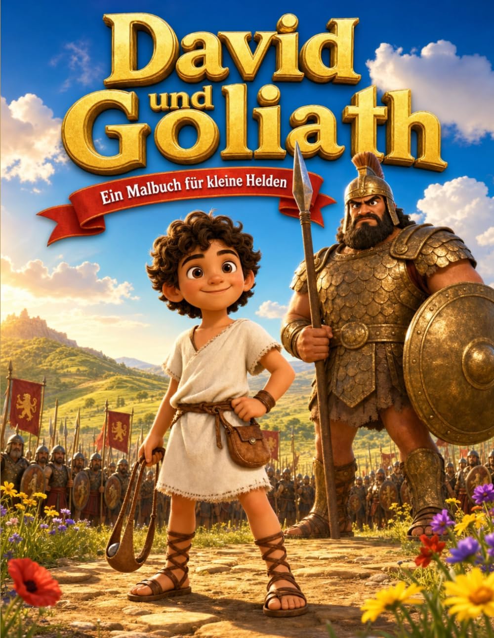 David und Goliath: Ein Malbuch für kleine Helden