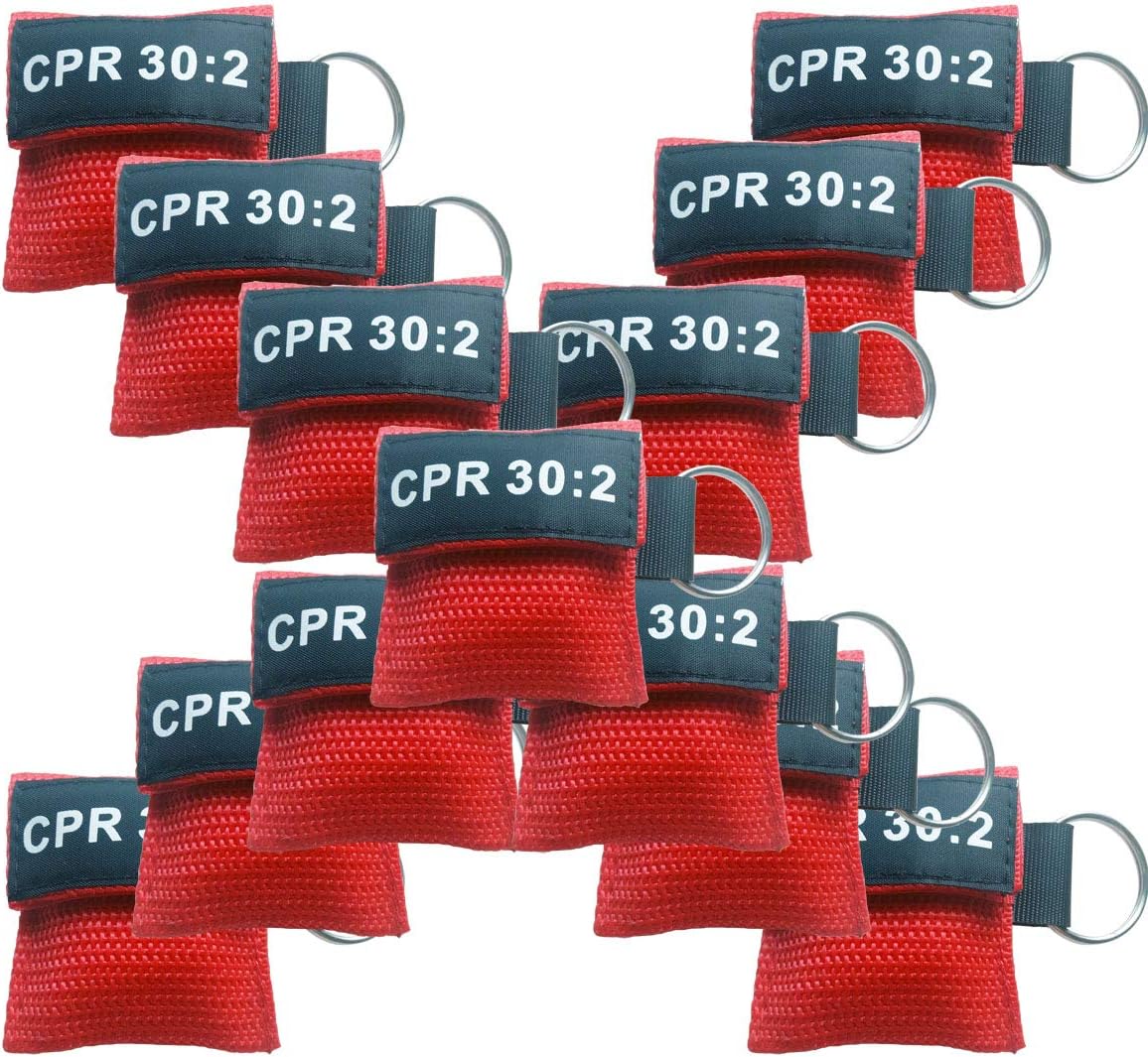 JTKENS 50pcs/pack CPR Face Shields with Keychain Ring One
