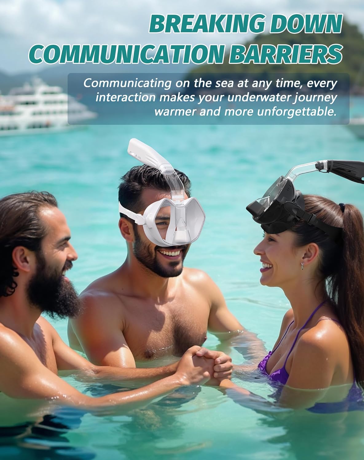 Greatever Half Face Diving Mask, Innovative with Nose Breathing, Comfortable & Breathable Fit,Detachable Breathing Tube,and Home Water Sports