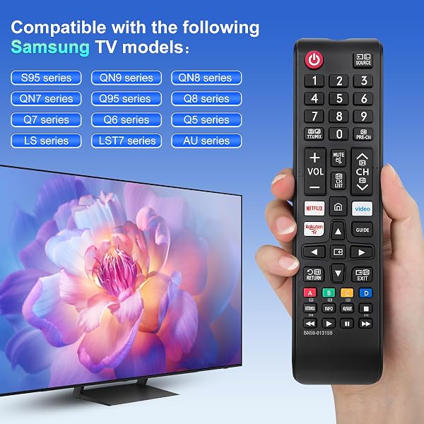 【Pack of 2】Universal for Samsung-TV-Remote Replacement,Compatible with All Samsung LED, QLED, Curved, HDTV, 3D, 4K& Smart TVs - 2